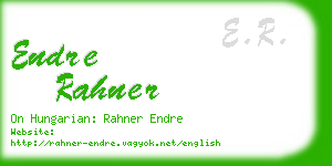 endre rahner business card